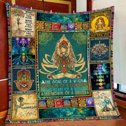 Yoga Namaste Quilt Blanket and Home Decor