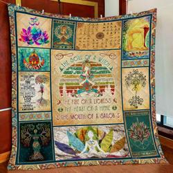 Yoga Soul Namaste Quilt Blanket and Home Decor