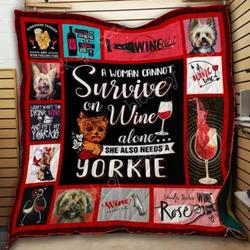 Yorkie Cl2100632Mdq Quilt Blanket and Home Decor