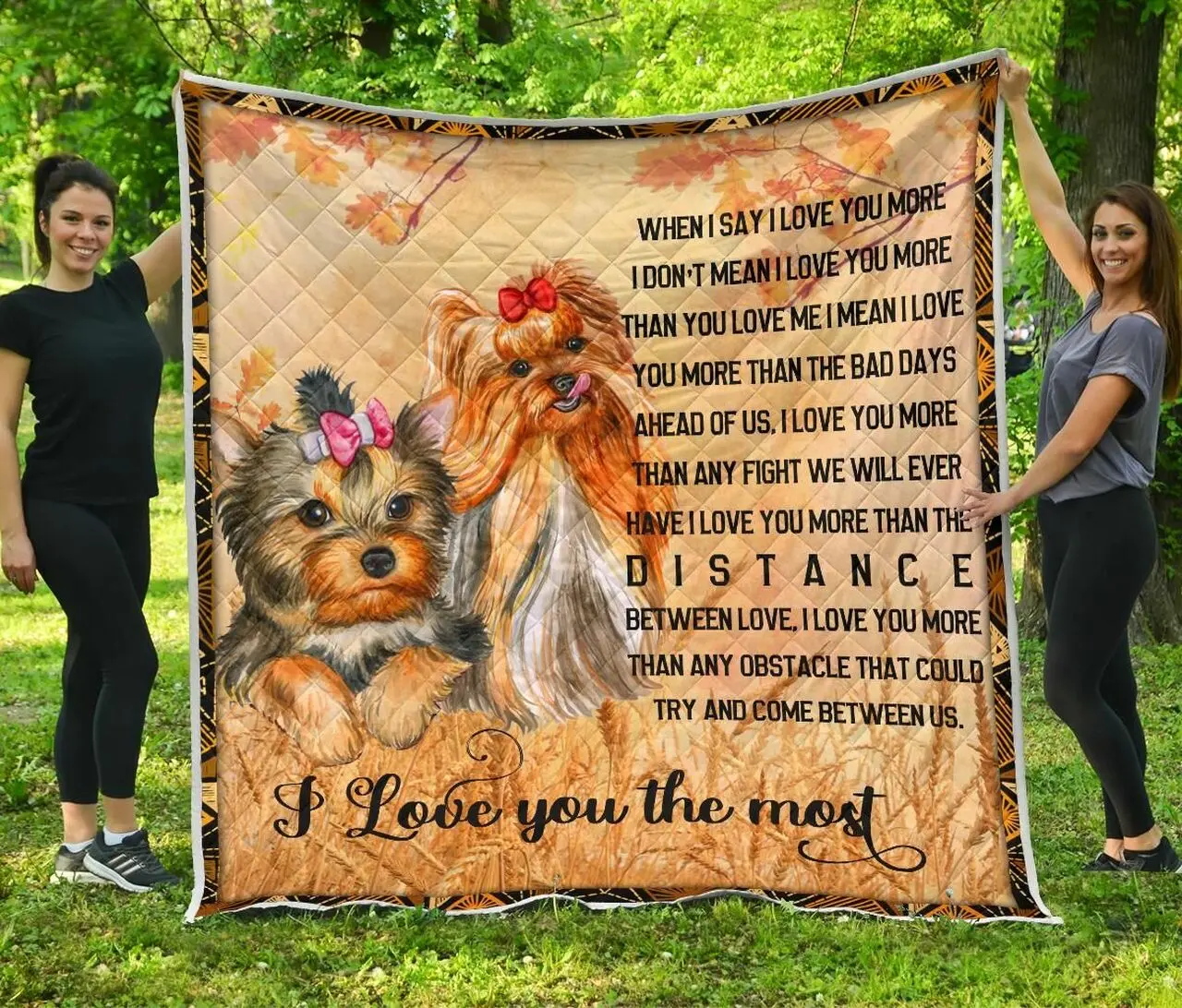 Yorkie Love Quilt Blanket Dhc09121623Dd and Home Decor