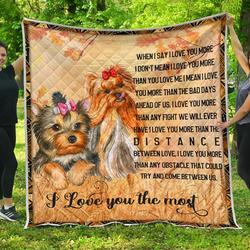 Yorkie Love Quilt Blanket Dhc09121623Dd and Home Decor