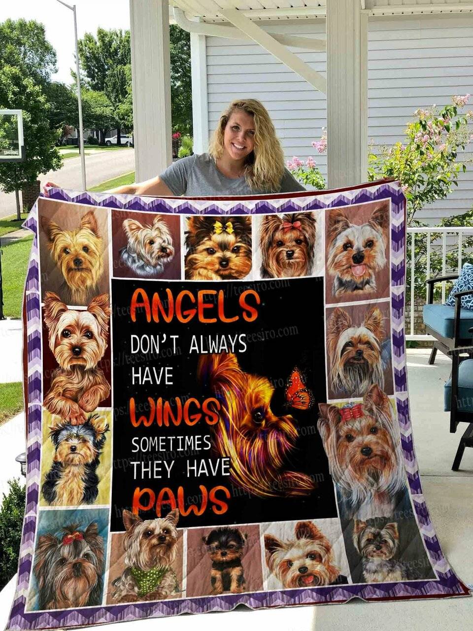 Yorkie Quilt Blanket Dhc1501725Vt and Home Decor