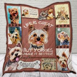 Yorkshire Terrier Cld180763 Quilt Blanket and Home Decor