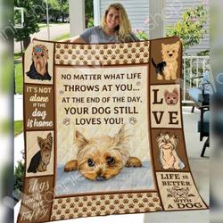 Yorkshire Terrier Im Not Alone Quilt Blanket Dhc04011787Dd and Home Decor
