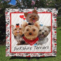 Yorkshire Terriers Quilt Blanket Dhc170120712Td and Home Decor
