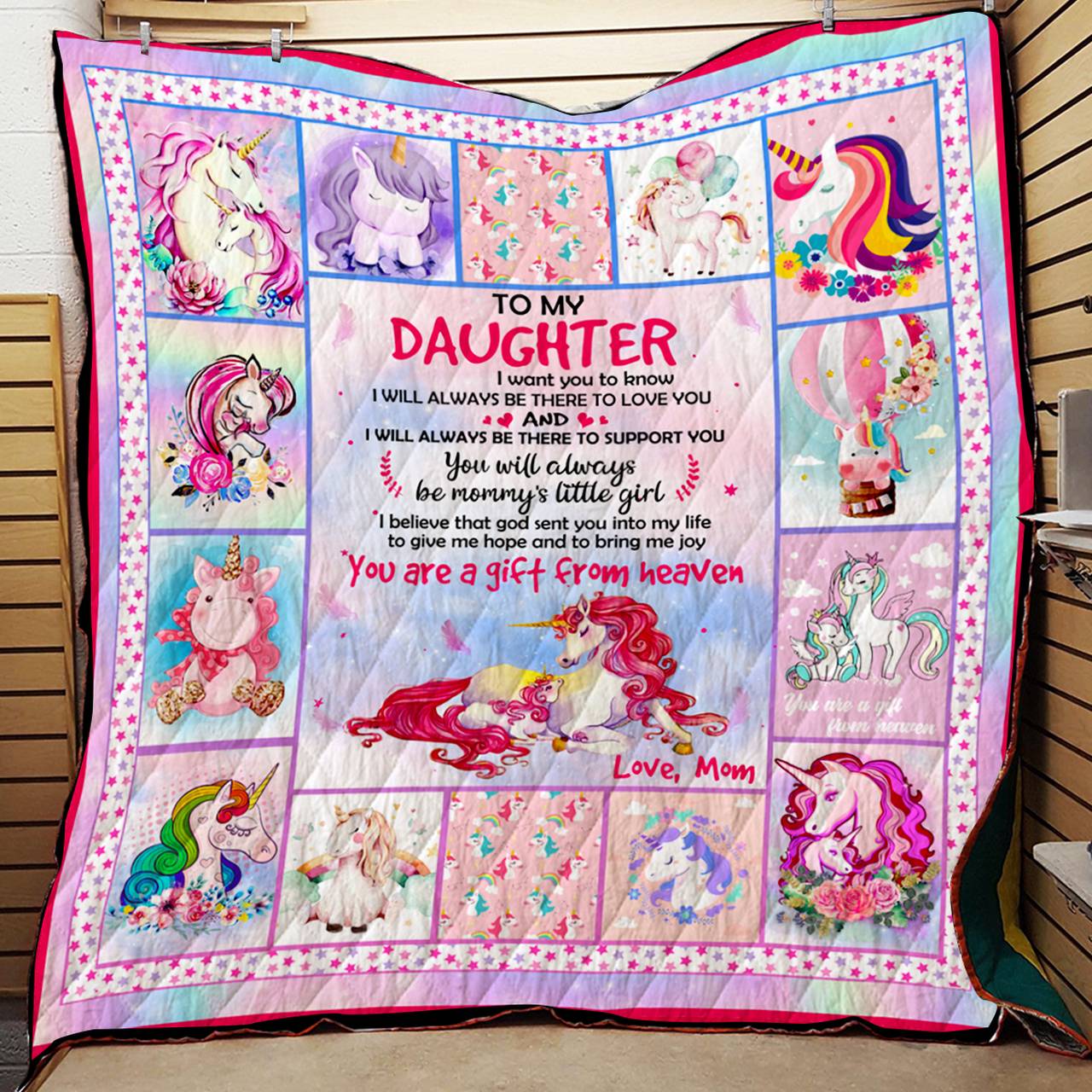 You Are A Gift From Heaven Vv_ Unicorn Quilt and Home Decor