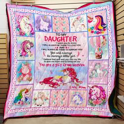 You Are A Gift From Heaven Vv_ Unicorn Quilt and Home Decor