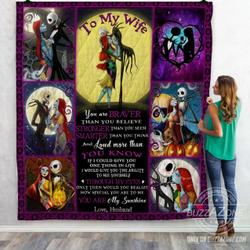 You Are Braver Than You Believe Nightmare Before Christmas Bt Quilt and Home Decor