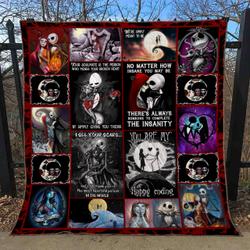 You Are My Happy Ending Quilt Bt Nightmare Before Christmas and Home Decor