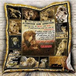 You Are My Queen Lion Couple Cl2100635Mdq Quilt Blanket and Home Decor