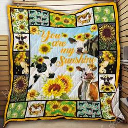 You Are My Sunshine Cow Ah Quilt Derqnn and Home Decor
