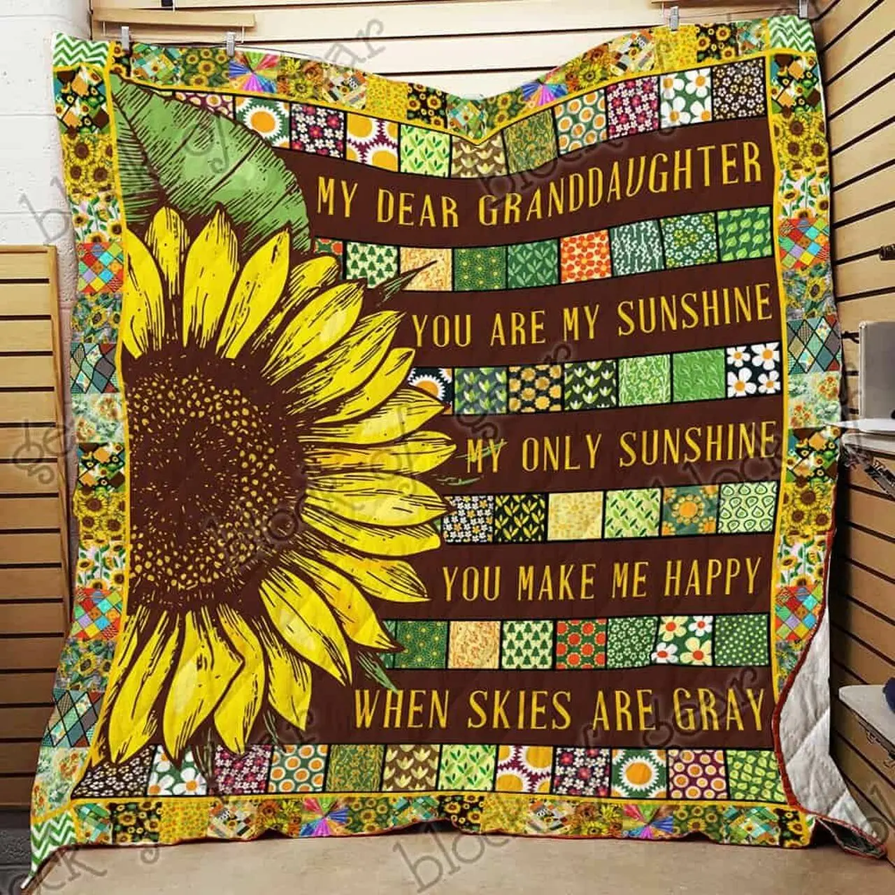 You Are My Sunshine My Dear Granddaughter Cl18100825Mdq Quilt Blanket and Home Decor