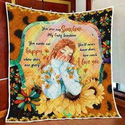 You Are My Sunshine Quilt Blanket and Home Decor