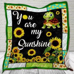 You Are My Sunshine Turtle Cl22100573Mdq Quilt Blanket and Home Decor
