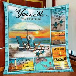You & Me We Got This Husband & Wife Quilt Blanket and Home Decor