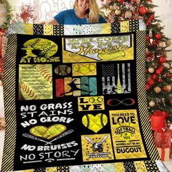 You Need To Love Softball If You Wanna Get In My Dugout Quilt Blanket Great Customized Blanket Gifts For Birthday Christmas Thanksgiving and Home Decor