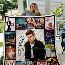 Zac Efron Quilt Blanket 01 and Home Decor