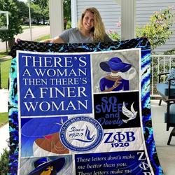 Zeta Phi Beta Quilt Blanket All Season Plus Size Quilt Blanket and Home Decor