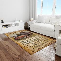 A Letter To Father, Thanks Gift To The Best Dad Ever Quote Area Rug Meaningful Gift For Father's Day 01