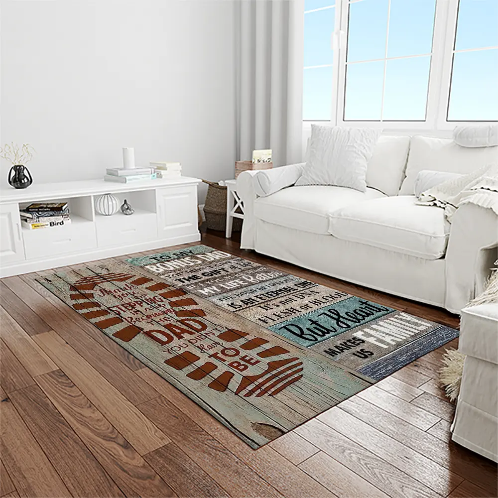 A Letter To Father, Thanks Gift To The Best Dad Ever Quote Area Rug Meaningful Gift For Father's Day 04