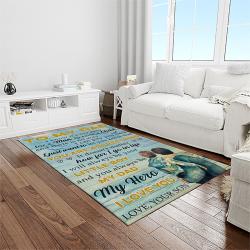 A Letter To Father, Thanks Gift To The Best Dad Ever Quote Area Rug Meaningful Gift For Father's Day 18
