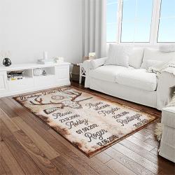 A Letter To My Dad, My Father My Hero Hunting Fav Quote Area Rug Meaningful Gift For Father's Day 06