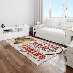 A Letter To My Dad, Who Love Fishing With Me Quote Area Rug Meaningful Gift For Father's Day 06