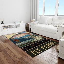 A Letter To My Dad, Who Love Fishing With Me Quote Area Rug Meaningful Gift For Father's Day 07