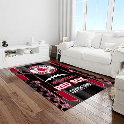 MLB Boston Red Sox Baseball Team Logo Rectangle Area Rug BRS01