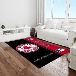 MLB Boston Red Sox Baseball Team Logo Rectangle Area Rug BRS03