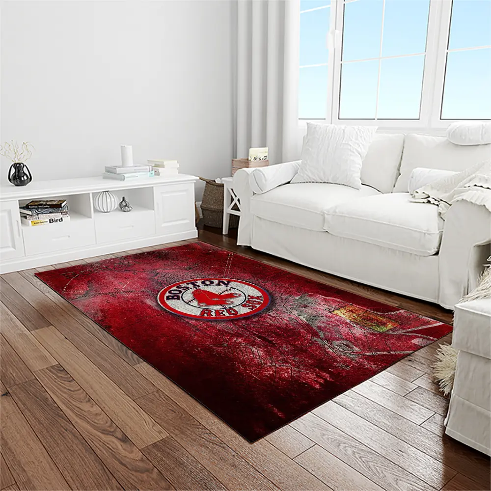 MLB Boston Red Sox Baseball Team Logo Rectangle Area Rug BRS05