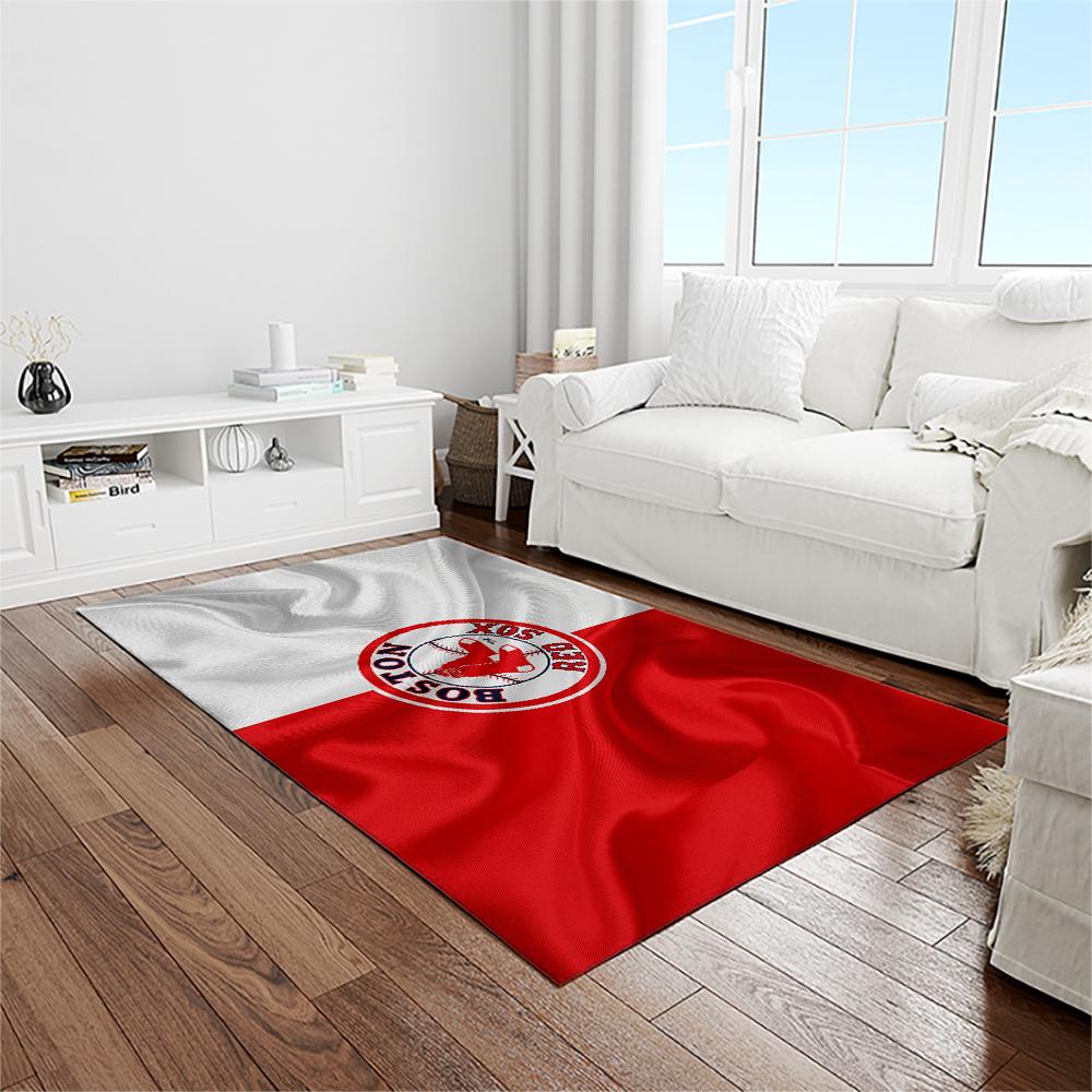 MLB Boston Red Sox Baseball Team Logo Rectangle Area Rug BRS10