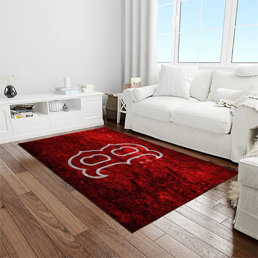 MLB Boston Red Sox Baseball Team Logo Rectangle Area Rug BRS12