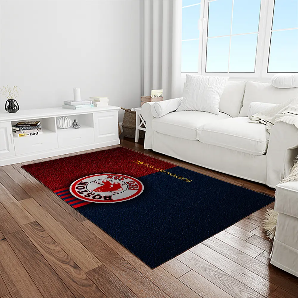 MLB Boston Red Sox Baseball Team Logo Rectangle Area Rug BRS15