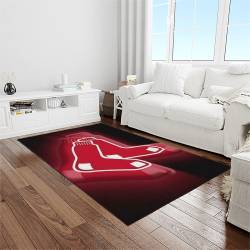 MLB Boston Red Sox Baseball Team Logo Rectangle Area Rug BRS23