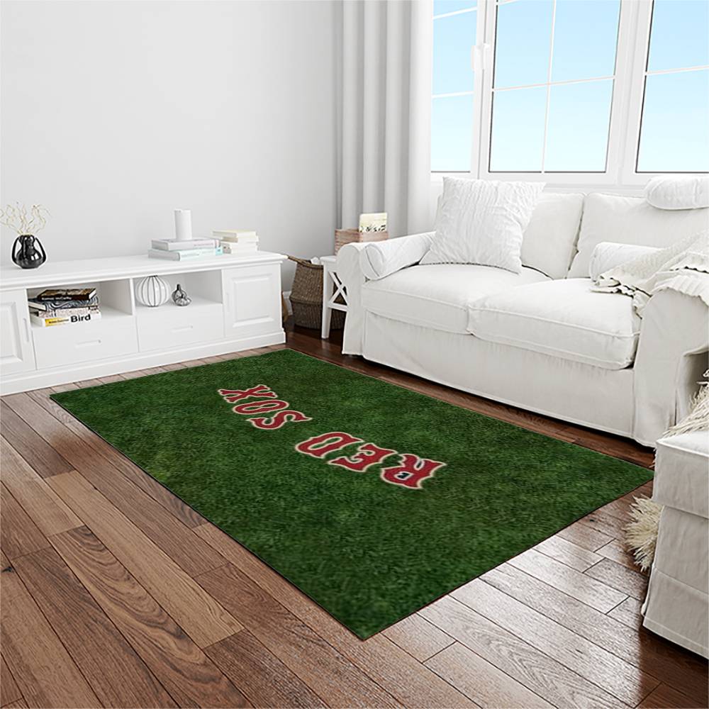 MLB Boston Red Sox Baseball Team Logo Rectangle Area Rug BRS24