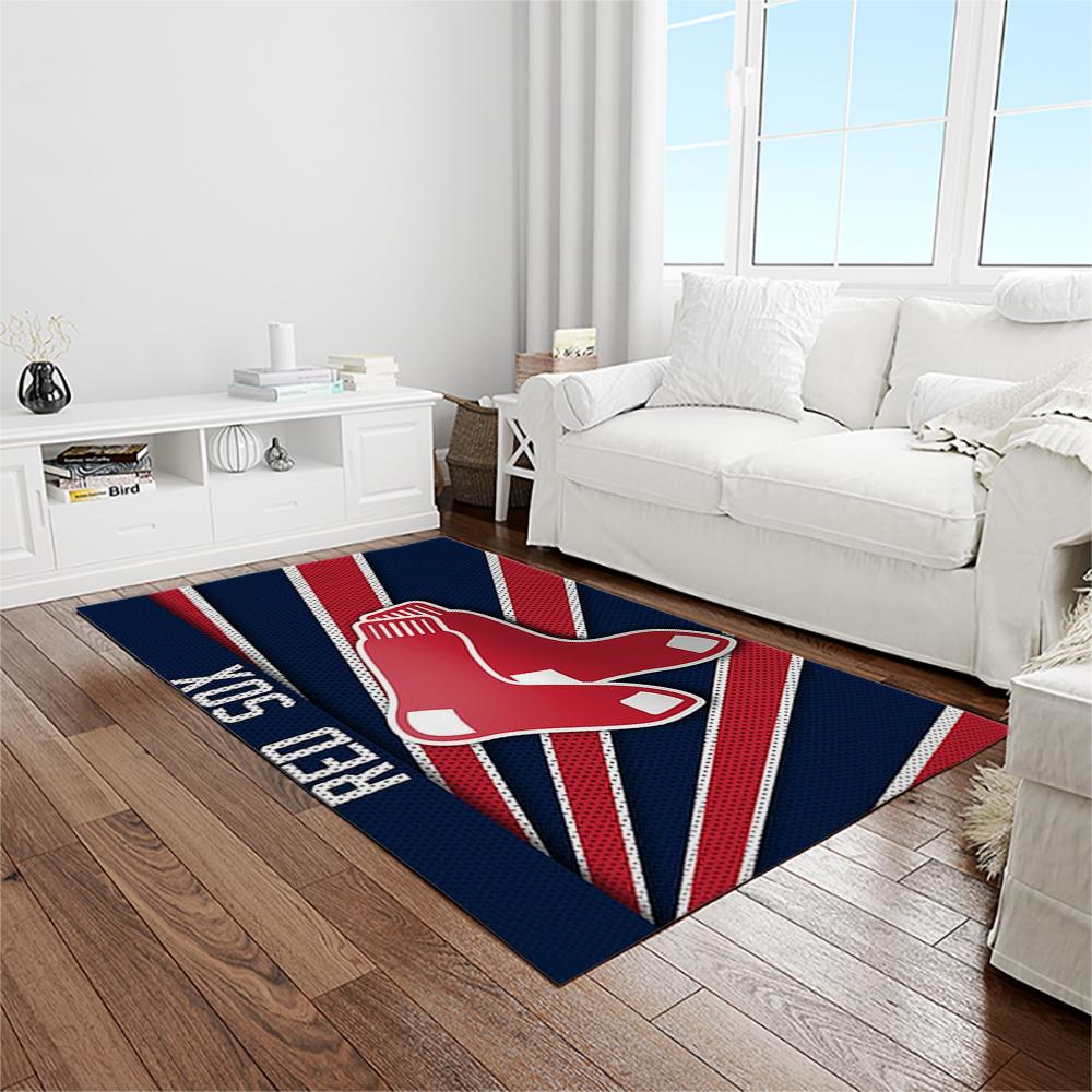 MLB Boston Red Sox Baseball Team Logo Rectangle Area Rug BRS35