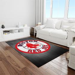 MLB Boston Red Sox Baseball Team Logo Rectangle Area Rug BRS36