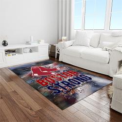 MLB Boston Red Sox Baseball Team Logo Rectangle Area Rug BRS41