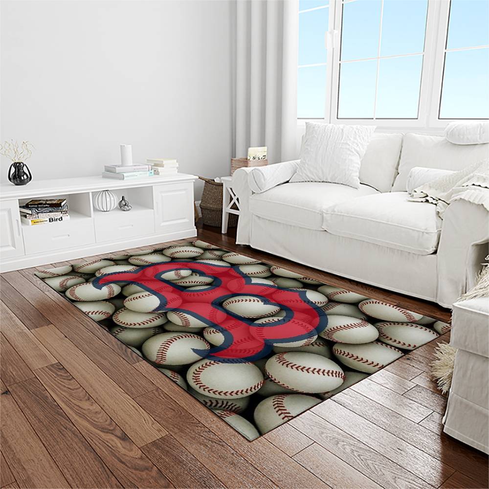 MLB Boston Red Sox Baseball Team Logo Rectangle Area Rug BRS46