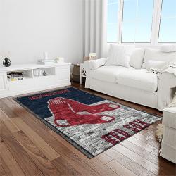 MLB Boston Red Sox Baseball Team Logo Rectangle Area Rug BRS49