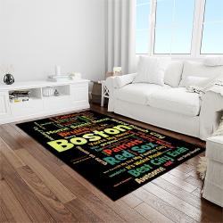 MLB Boston Red Sox Baseball Team Logo Rectangle Area Rug BRS51