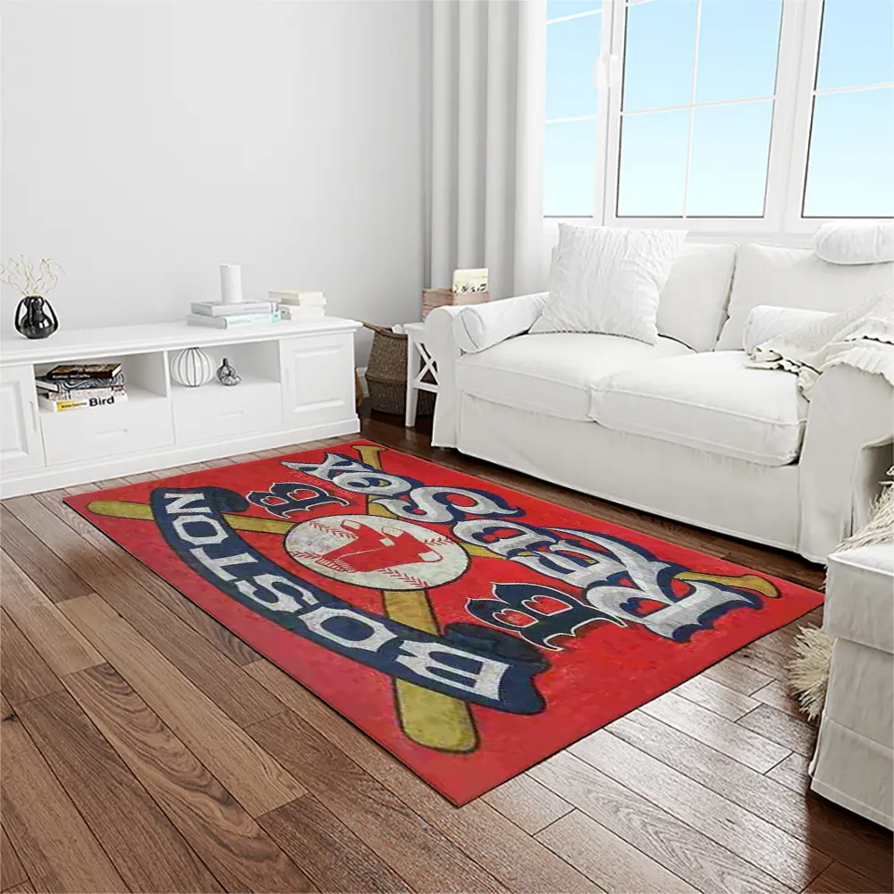 MLB Boston Red Sox Baseball Team Logo Rectangle Area Rug BRS52
