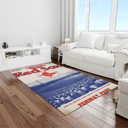 MLB Boston Red Sox Baseball Team Logo Rectangle Area Rug BRS54
