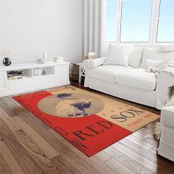 MLB Boston Red Sox Baseball Team Logo Rectangle Area Rug BRS63