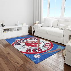MLB Boston Red Sox Baseball Team Logo Rectangle Area Rug BRS68