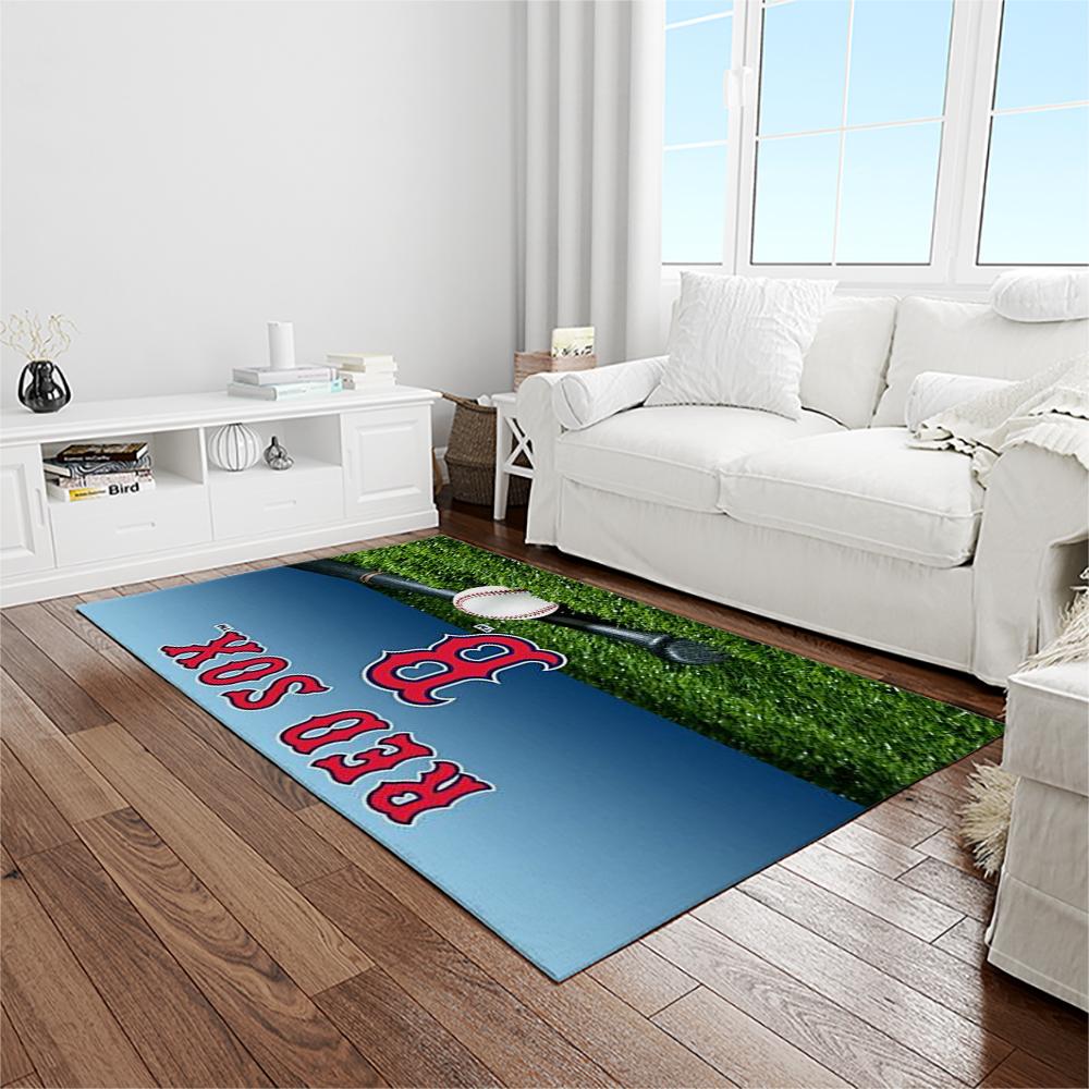 MLB Boston Red Sox Baseball Team Logo Rectangle Area Rug BRS69