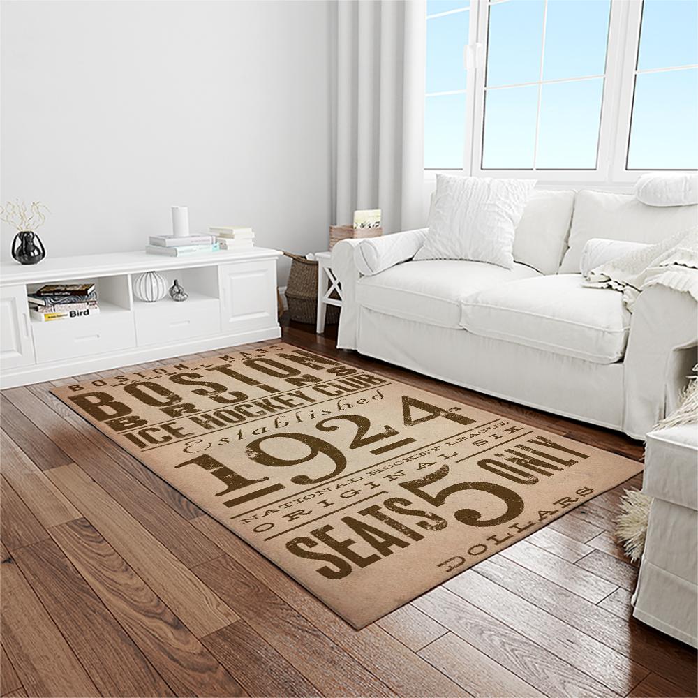 MLB Boston Red Sox Baseball Team Logo Rectangle Area Rug BRS74