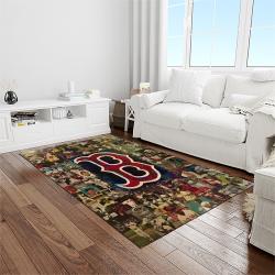MLB Boston Red Sox Baseball Team Logo Rectangle Area Rug BRS76