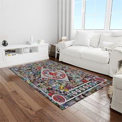 MLB Boston Red Sox Baseball Team Logo Rectangle Area Rug BRS79